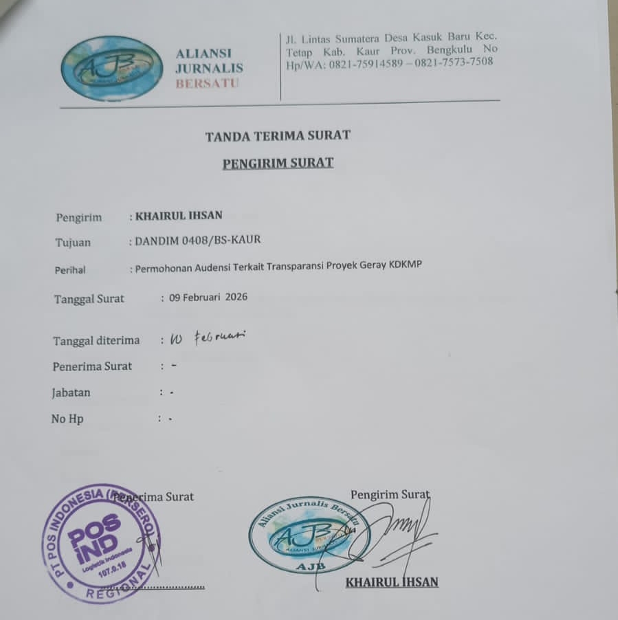 Proyek Koperasi Merah Putih Tanpa Papan Nama, AJB Kaur Pertanyakan Peran Pengawasan TNI