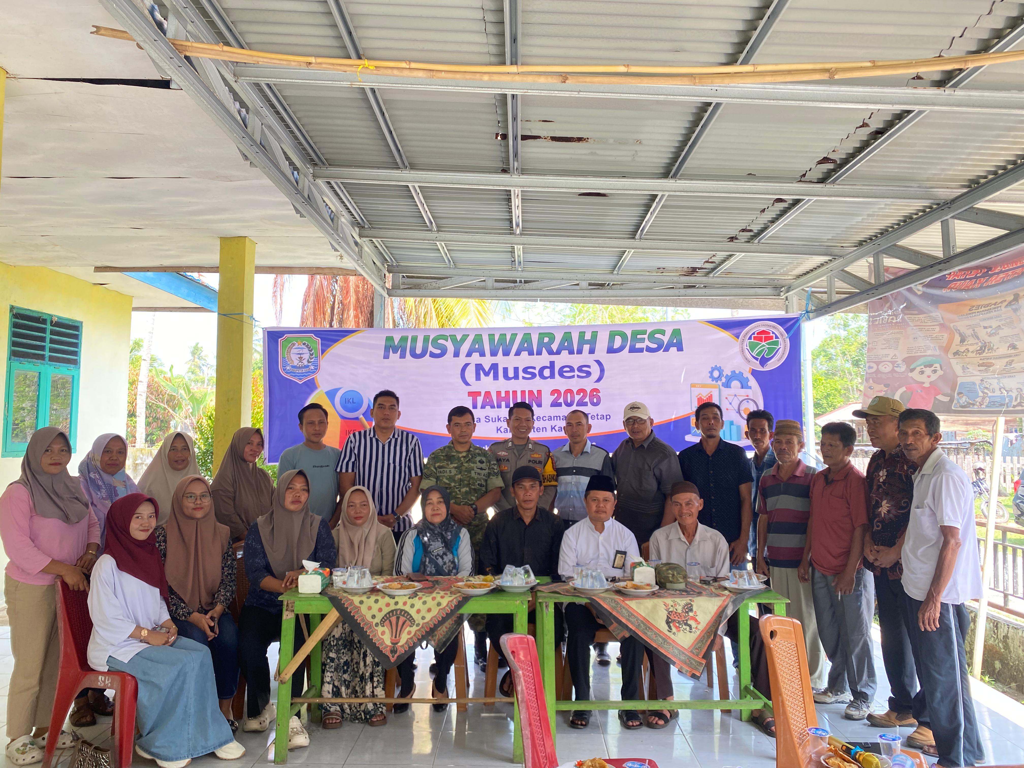 Fokus pada Program Tertunda dan Stunting, Pemdes Suka Raja Sukses Gelar Musdes RKPDes 2026