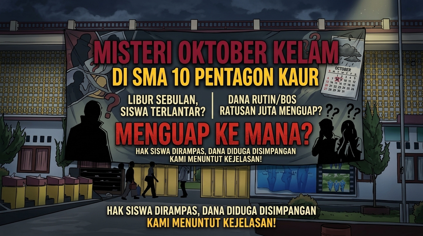 MISTERI OKTOBER KELAM DI SMA 10 PENTAGON: LIBUR SEBULAN, KELOLAAN RATUSAN JUTA MENGUAP KE MANA?